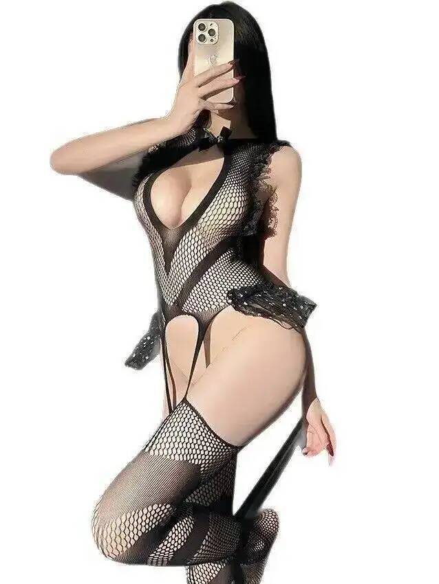 Fishnet Stocking Women - Bodystocking Jaring Ikan Berenda Seksi, Stoking