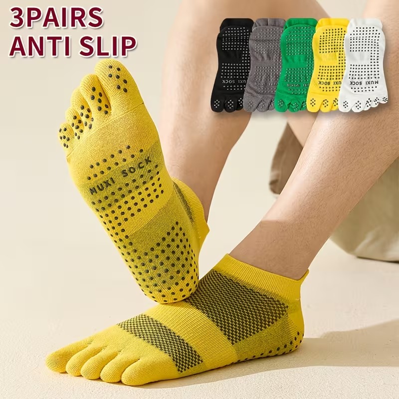 Toe Sock Split - Kaos Kaki Pria 3-Pasang Anti-Selip dengan