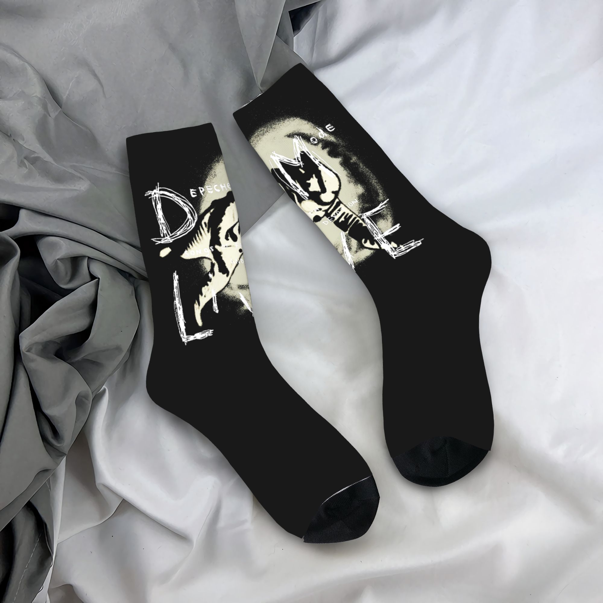 Dress Sock Men - Kaus Kaki Elektronik Kustom Rock Depeche