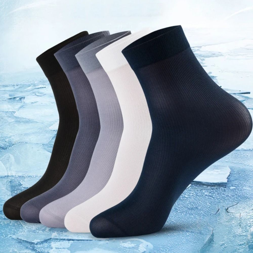 Silk Sock Bamboo - 10 pasang Kaos Kaki Pria Kasual