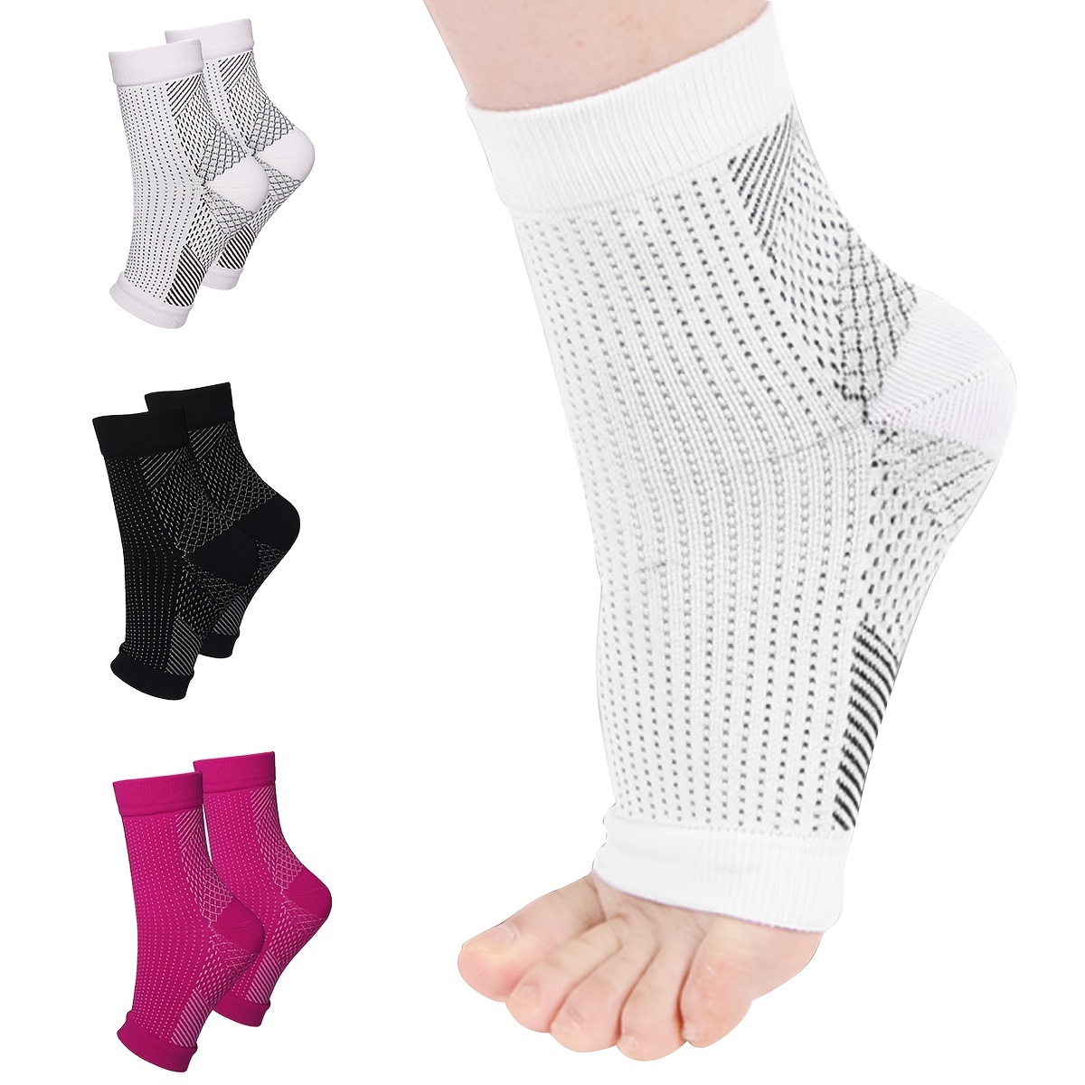Ankle Brace Sock - Kaus Kaki Penyangga Pergelangan Kaki Bernapas,