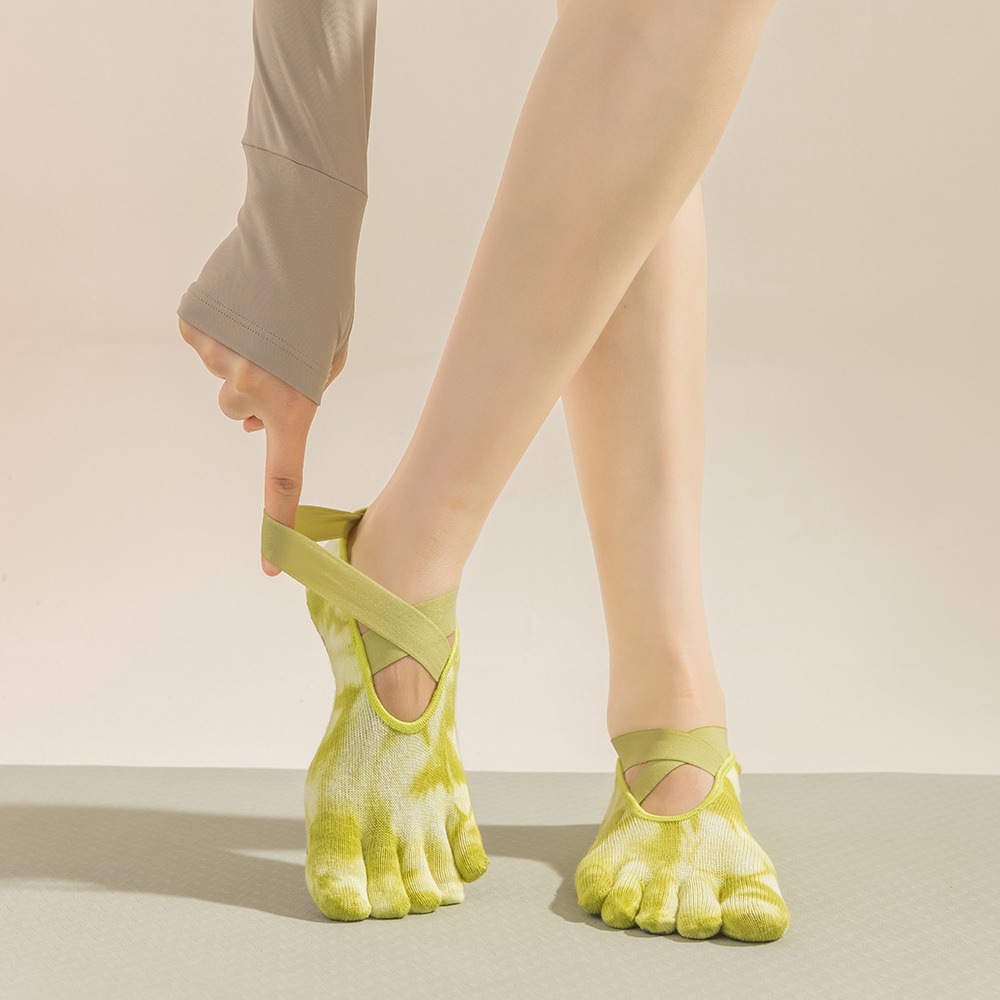 Toe Sock Split - Kaos Kaki Yoga Wanita Tie-Dye dengan
