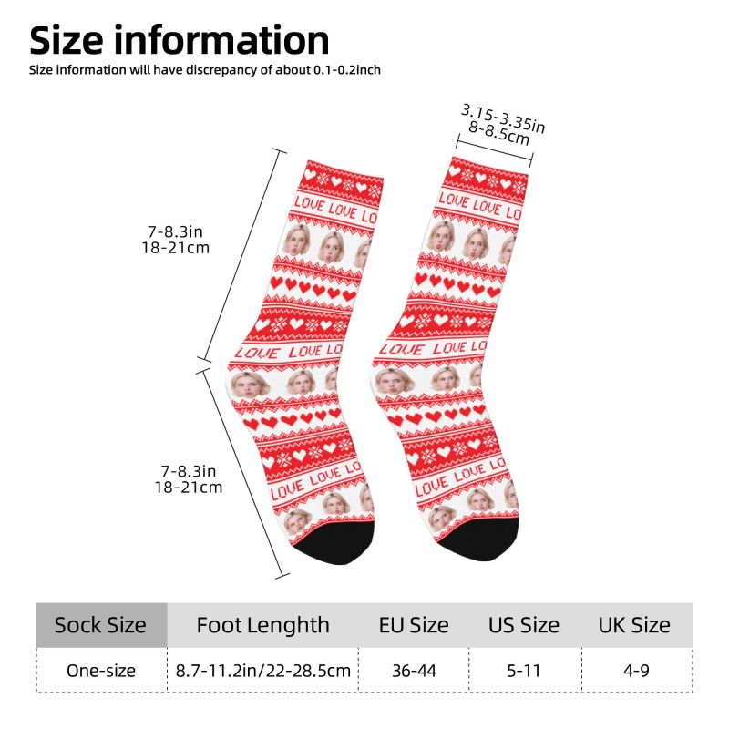Kaos Kaki Natal Custom Foto Wa - Dress Sock Men ulasan dan harga